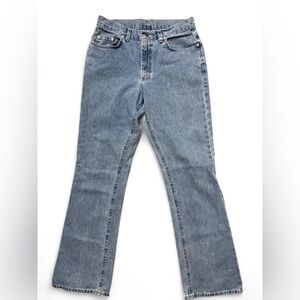 Lee High Rise Straight Leg Jeans Size 11 Long Medium Wash Denim